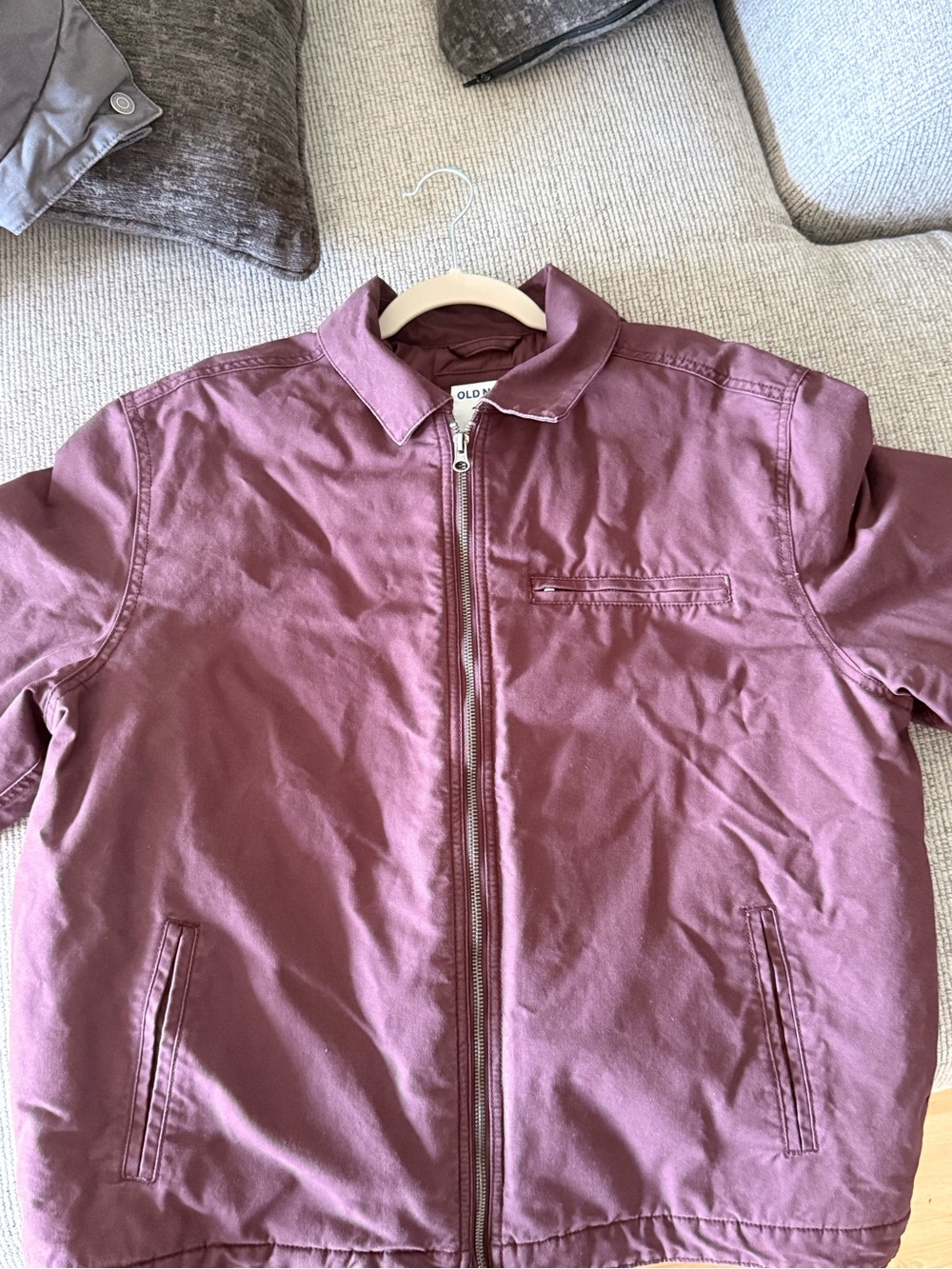 Old Navy Mauve Zip Bomber Jacket